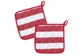 Produktbild: Kracht Topflappen Blockstreifen, (Set, 2-tlg., Set), 2er Set Topflappen, wattiert, ca. 22x22 cm