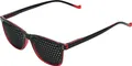 Produktbild: Rasterbrille 415-ASRB - schwarz roter Rahmen - bifocales Raster