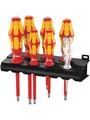 Produktbild: Wera 160 i/7 Rack Schraubendrehersatz Kraftform Plus Serie 100 + Spannungsprüfer + Rack, 7-teilig