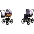 Produktbild: Babylux® Classic Gold | 2in1 Kinderwagen Set | Lilac Flowers | Kombikinderwagen | Kinderwagenset