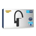 Produktbild: GROHE Start, Küchenarmatur (Wasserhahn für die Küche, 150° schwenkbar, wassersparende Mischbatterie dank variabler Mengenbegrenzung, werkzeugfreie Spülbecken-Montage), schwarz, 304692430