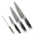 Produktbild: Trusted Butcher Messer Set - 4tlg. Profi Kochmesser Set mit Bratenthermometer - ultrascharfe Küchenmesser in Metzger-Qualität aus Edelstahl - Kochme