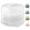 Produktbild: Rotho Fresh Tortenglocke hoch mit Trays, lebensmittelechter Kunststoff (PP) BPA-frei, weiss/transparent, (35.5 x 34.5 x 26.0 cm)