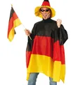Produktbild: Deutschland Fan EM Cape Umhang 90 x 150 cm Erwachsene Europameisterschaft
