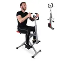 Produktbild: Mobiclinic®, Total crunch fitness, Rudergerät, Kompakt zusammenklappbar, Vitalfit, Multifunktionales training, Lcd-display, 100kg, Europäische marke, Home gym, Verstellbarer griff, Anti-rutsch-pedale