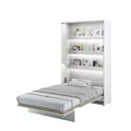 Produktbild: MEBLINI Schrankbett Bed Concept - Wandbett mit Lattenrost - Klappbett mit Schrank - Wandklappbett - Murphy Bed - Bettschrank - BC-02-120x200cm Vertikal - Weiß Matt