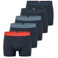 Produktbild: Schiesser Boxershorts 95/5 (5er Pack) farblich abgesetzter, sportlicher Logo-Webgummibund blau|bunt|grau|rot 4