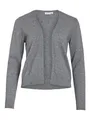 Produktbild: Vila Damen Viril Short L/S Knit Cardigan-noos Strickjacke, Medium Grey Melange,XS