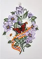 Produktbild: Stickereien Plauen Fensterbild Blumenband Fensterbild, Fensterbild 