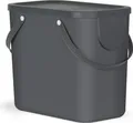 Produktbild: Rotho Mülltrennsystem 25L Albula - Mülleimer 40,0 x 23,5 x 34,0 cm - Abfalleimer Kunststoff mit Griffen - Müllbehälter mit Deckel und Aufklebern