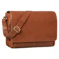 Produktbild: STILORD Vintage Umhängetasche aus Leder braun - 15 Zoll Laptoptasche für Büro, Uni, Office, Schule - DIN A4 Schultertasche 'Tom'