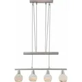 Produktbild: Led Decken Hänge Lampe Glas Spot Wohn Zimmer Zugpendel Leuchte höhenverstellbar Globo 54341-4Z