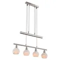 Produktbild: GLOBO MILOUD LED-Pendelleuchte Hängelampe 4-flammig Höhenverstellbar Glas Metall