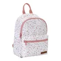 Produktbild: Rucksack Kinderrucksack für Kinder Kindergarten mit Brustgurt weiß Rosa Blümc...