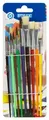 Produktbild: 10 er Schulmalpinsel-Set Pinselset Borsten Pinsel Haarpinsel Tuschkasten Pinsel
