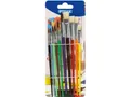 Produktbild: 10-teiliges Schulmalpinselset mit Borstenpinsel u Aquarellpinsel versch. größen