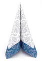Produktbild: APARTina 50 Servietten Ornament Barock stoffähnlich Airlaid, hochwertige stoffähnliche Servietten Einwegservietten Hochzeit Geburtstag Blau Weiß Silber (Dunkelblau, 40 x 40 cm)