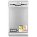 Produktbild: Exquisit PLUS Geschirrspüler 45 cm, Unterbaufähig, 9 Maßgedecke, 9 Liter, ECO-Programm, Startzeitvorwahl, GSP9309-030E inox
