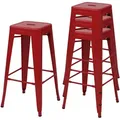 Produktbild: BARHOCKER METALL Rot 4er-Set