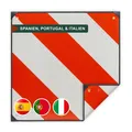 Produktbild: Warntafel Warnschild Fahrradträger Reflektortafel Italien Spanien Portugal