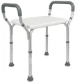 Produktbild: Duschstuhl mit Armlehnen höhenverstellbar, rutschfest, ergonom., leicht, B-Ware