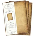 Produktbild: Briefpapier alt CASANOVA 250 Blatt historisch Papier retro Marmorpapier alt