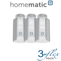 Produktbild: 3er Set Homematic IP Heizkörperthermostat Evo - Silver Edition-HmIP-eTRV-E-