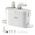 Produktbild: VEVOR Hebeanlage, 500 W, 110 L/min Durchfluss, 8 m Förderhöhe, Schmutzwasserpumpe mit 4 Wassereinlässen, Abwasserhebeanlage für Küche, Keller, Dusche, Waschbecken, Waschküche, Badewanne