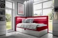 Produktbild: Boxspringbett Gästebett Kinderbett FABIAN Nr.3 90x200cm Weiss-Rot Seite Links