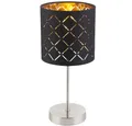 Produktbild: GLOBO LIGHTING Tischleuchte, Leuchtmittel nicht inklusive, Design Tisch Lampe Schlaf Zimmer Strahler Schalter Textil Muster