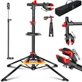 Produktbild: KESSER® Fahrradmontageständer Profi 50kg - 360° drehbar für E-Bike, Mountainbike & Fahrrad, höhenverstellbarer Reparaturständer, mit Werkzeugablage, Tragetasche & Schnellspanner