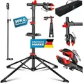Produktbild: KESSER® Fahrradmontageständer Profi Reparaturständer Fahrradständer + Tasche Fahrradreparaturständer bis 30 kg Fahrrad Montageständer inkl. W... - Rot