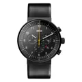 Produktbild: Braun Prestige Quarz schwarzes Zifferblatt schwarzes Lederarmband Herrenuhr...