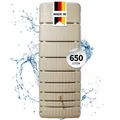 Produktbild: 4rain SLIM Wandtank 650 Liter sandbeige - Regentonne für Wandmontage UV-stabil