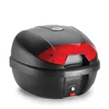 Produktbild: K30N - Kappa MONOLOCK Topcase schwarz mit roten Reflektoren 30 L.