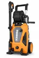 Produktbild: FERREX Hochdruckreiniger 2400 W, 170 bar, 500 l/h, mit Schlauchtrommel & 10 m Schlauch, Kaltwasserreiniger mit Turbodüse, Vario-Düse, Reinigungsmittelbehälter, Netzbetrieb