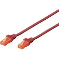 Produktbild: Digitus - DK-1617-0025/R RJ45 Netzwerkkabel, Patchkabel cat 6 u/utp 0.25 m Rot Halogenfrei, verdrillte