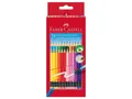 Produktbild: Faber-Castell Buntstift Faber-Castell Buntstifte mit Radierer, farbig Sort, (24-tlg)