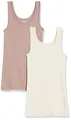 Produktbild: Amazon Essentials Damen Tanktop, Schmale Passform, 2er-Pack, Beige/Braun, M