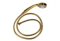 Produktbild: tecuro Brausegarnitur Antikalk - Handbrause ew-080 gold - mit 3-Funktionen, Metallschlauch