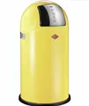 Produktbild: WESCO Abfallsammler 175831-19 PUSHBOY in LEMONYELLOW mit 50 Liter Volumen und Klappdeckel / Abfalleimer / Mülleimer