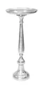 Produktbild: Dekoleidenschaft Dekosäule silber aus Metall, 78cm hoch, XXL Kerzenständer, Pflanzenständer, Metallsäule im Antik Look, Blumensäule, Beistelltisch, Windlichtsäule