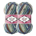 Produktbild: 2 x 100g Sockenwolle Superwash Comfort 4-fädig Schurwolle Sockengarn Farbauswahl