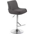 Produktbild: CLP - Barhocker Club Stoff dunkelgrau chrom
