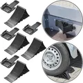 Produktbild: 4x Unterlegkeil Auto Schwarz Set zum Ausgleichen – max. Achslast 1600 kg Auffahrkeile mit Halterung für sicheren Stand