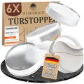 Produktbild: WEIDEBACH® 6x Dezente Türpuffer Transparent, Türstopper Wand Selbstklebend 20x5 mm, Elastikpuffer für Bad, Glasflächen, Wände, Gummistopper, Klebepunkte