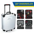 Produktbild: Kinzo Werkzeugkoffer 187-teilig Werkzeugkiste Set Trolley-Chrom-Vanadium Stahl