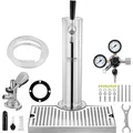 Produktbild: Vevor Kegerator-Turm-Kit, Einzelzapfhahn-Bierumrüstsatz, Edelstahl-Fass-Bierturm-Zapfanlage mit Doppelmessgerät W21.8-Regler und