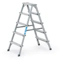 Produktbild: Zarges genietete Bockleiter eloxiert Scana B 2x5 Stufen