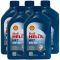 Produktbild: 5x1  Liter Shell Helix HX7 5W-40 Motorenöl 5W40 Motoröl A3 B4 Fiat MB VW API SP